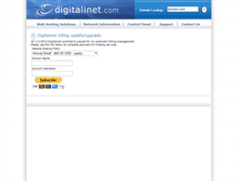 Tablet Screenshot of billing.digitalinet.com